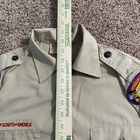 Boy Scout BSA, Official Uniform Shirt, Men's Small, Polyester, Vented, Sewn - Picture 6 of 7